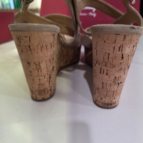 Salvatore Ferragamo Strappy Cork Wedge Sandal - Picture 3 of 5